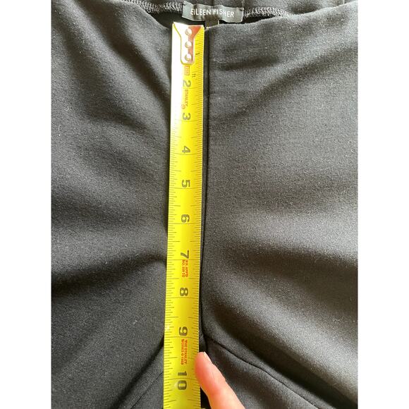 Eileen Fisher Black Pull On Straight Leg Ankle Pants Size Small Minimalist Boho - Picture 6 of 10